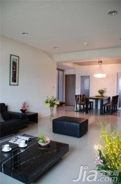 简约风格公寓富裕型120平米客厅吊顶茶几台湾家居