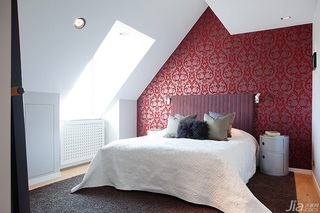 宜家风格复式富裕型80平米卧室床海外家居