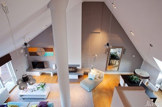 宜家风格复式富裕型80平米客厅海外家居