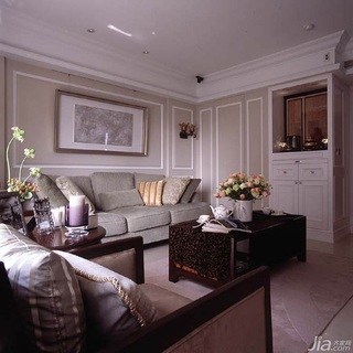 美式风格公寓富裕型140平米以上客厅沙发背景墙沙发台湾家居