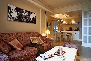 美式乡村风格公寓富裕型客厅沙发台湾家居