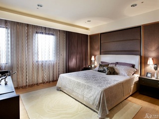 简约风格公寓豪华型140平米以上卧室卧室背景墙床台湾家居