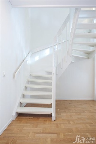 宜家风格复式白色富裕型楼梯海外家居