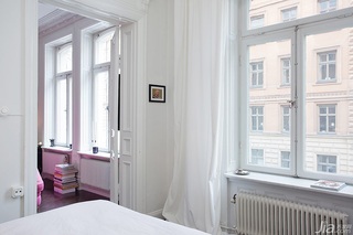 宜家风格复式白色经济型60平米卧室床效果图