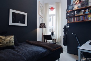 宜家风格复式黑色经济型60平米儿童房床效果图