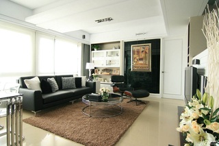 简约风格公寓经济型60平米客厅吊顶沙发台湾家居