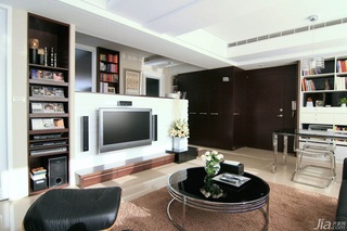 简约风格公寓经济型60平米客厅沙发背景墙茶几台湾家居
