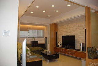 简约风格公寓富裕型客厅电视背景墙电视柜台湾家居