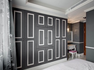 新古典风格公寓富裕型120平米卧室收纳柜台湾家居