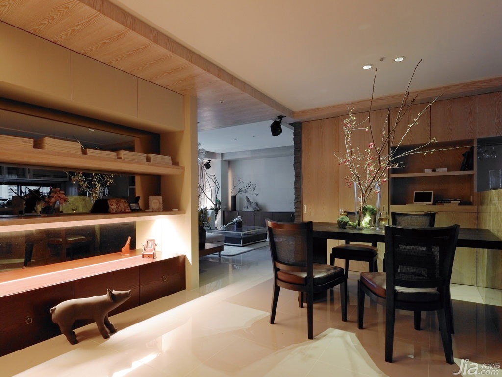 简约风格,富裕型装修,公寓装修,二居室装修,台湾家居,餐厅,餐桌,餐厅背景墙