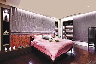 混搭风格公寓富裕型140平米以上卧室卧室背景墙床台湾家居