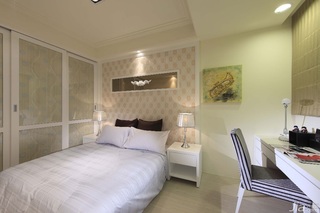 新古典风格公寓140平米以上卧室壁纸台湾家居