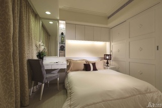 新古典风格公寓140平米以上卧室卧室背景墙壁纸台湾家居