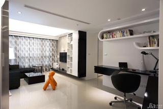 简约风格公寓富裕型70平米工作区书桌台湾家居