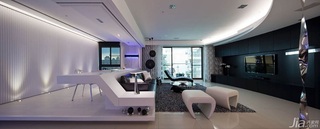 简约风格公寓富裕型130平米客厅电视背景墙台湾家居