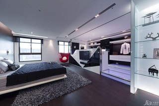 简约风格公寓富裕型130平米卧室隔断台湾家居