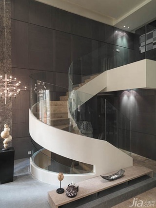 简约风格公寓富裕型140平米以上客厅楼梯台湾家居