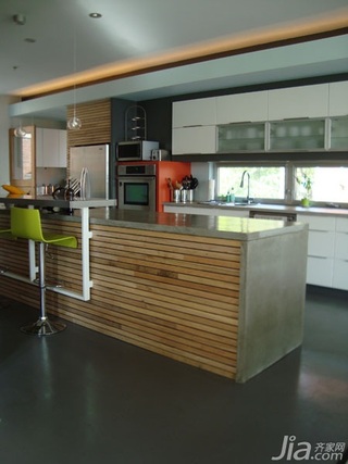 简约风格公寓经济型90平米厨房吧台橱柜海外家居