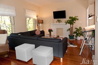 简约风格公寓经济型90平米客厅电视背景墙沙发海外家居