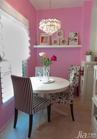 简约风格公寓粉色经济型90平米餐厅餐桌海外家居
