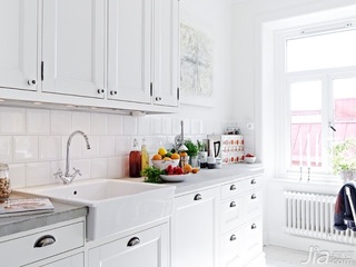 宜家风格小户型白色经济型60平米厨房海外家居