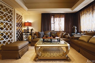 新古典风格公寓富裕型140平米以上客厅窗帘台湾家居