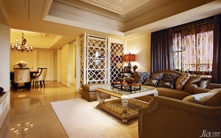 新古典风格公寓富裕型140平米以上客厅窗帘台湾家居