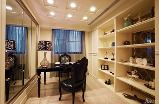 新古典风格公寓富裕型140平米以上书房吊顶书桌台湾家居