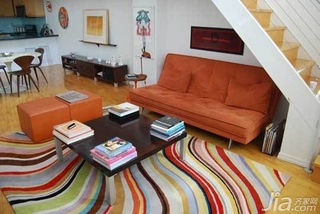 简约风格公寓经济型90平米客厅楼梯沙发海外家居