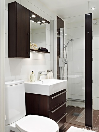 北欧风格小户型经济型70平米卫生间洗手台海外家居