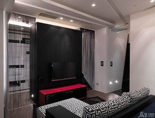 简约风格公寓富裕型140平米以上卧室电视背景墙电视柜台湾家居
