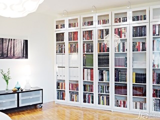 北欧风格小户型经济型70平米书架海外家居