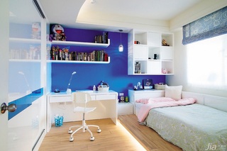 新古典风格公寓富裕型儿童房卧室背景墙床图片