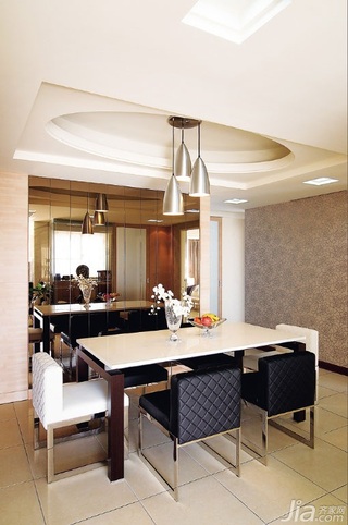 新古典风格公寓富裕型餐厅吊顶餐桌图片