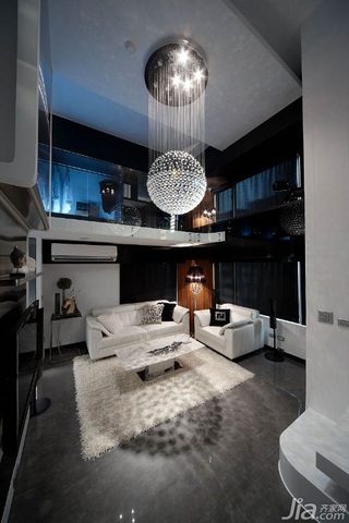 简约风格复式富裕型130平米客厅沙发台湾家居