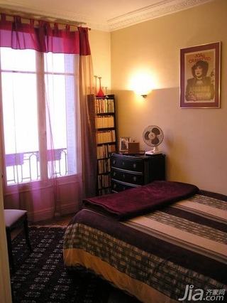 欧式风格复式紫色经济型90平米卧室床海外家居