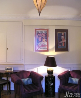 欧式风格复式紫色经济型90平米沙发海外家居
