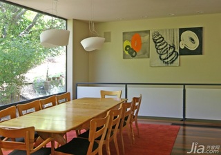 混搭风格别墅原木色经济型140平米以上餐厅餐桌海外家居