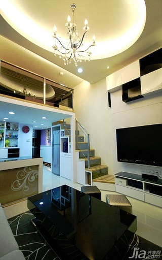 简约风格小户型经济型50平米客厅吊顶电视柜台湾家居