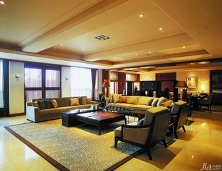 中式风格别墅豪华型140平米以上客厅吊顶沙发台湾家居