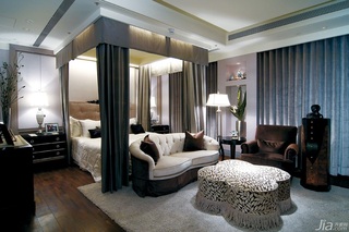 中式风格别墅豪华型140平米以上卧室床台湾家居