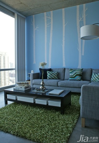 简约风格公寓经济型70平米客厅沙发背景墙沙发海外家居