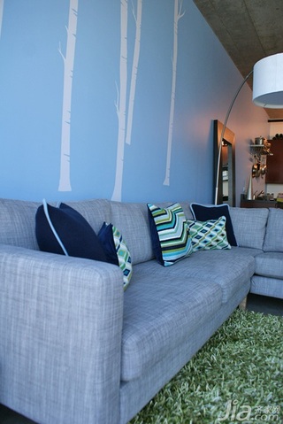 简约风格公寓经济型70平米客厅沙发背景墙沙发海外家居