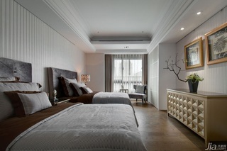 美式风格公寓豪华型卧室吊顶床台湾家居