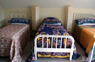 混搭风格别墅经济型120平米卧室床海外家居