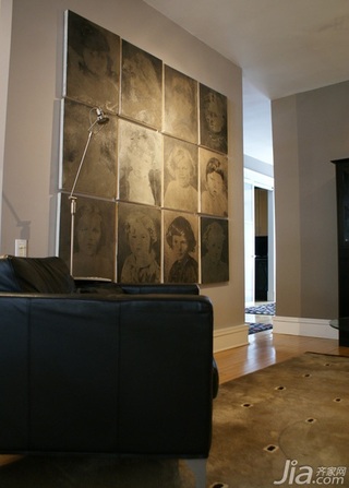 混搭风格复式经济型80平米卧室照片墙海外家居