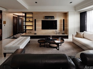 新古典风格别墅富裕型客厅电视背景墙沙发台湾家居