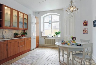 宜家风格小户型白色经济型厨房橱柜设计
