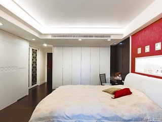 中式风格别墅豪华型140平米以上卧室吊顶床台湾家居