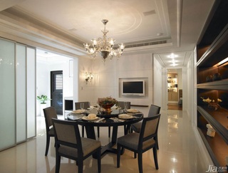 新古典风格公寓富裕型140平米以上餐厅吊顶餐桌婚房台湾家居